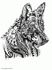 German shepherd coloring pages free new odo and abandoned gibbon hangs onto jake a german shepherd. Adult Free Dog Coloring Pages Coloring Pages Printable Com