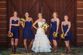 Blue Bridesmaid Dresses And Brown Cowgirl Boots 3 Country Style Wedding Dresses Royal Blue Bridesmaid Dresses Bridesmaid Dresses