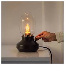 tarnaby table lamp anthracite ikea dimmable table lamp bulb led bulb