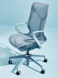 A Glacier Light Blue Mid Back Cosm Chair On A Light Blue Background Office Chair Design Best Office Chair Ergonomic Office Chair