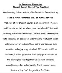 View this speech as a job interview. Help Writing A Speech For Student Council Sample Student Council Speech