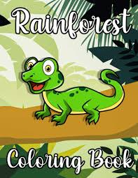 About tropical plants and hibiscus flowers coloring page. Rainforest Coloring Book Kids Colouring Book Featuring Tropical Plants Exotic Animals And Beautiful Rainforest Birds And Flowers Bow Gymnastic 9798553735203 Amazon Com Books