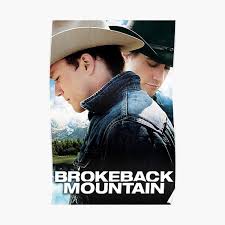 Starring heath ledger, jake gyllenhaal, randy quaid, michelle williams Poster Brokeback Mountain Redbubble