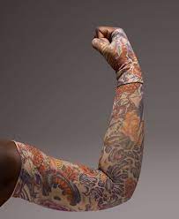 Lotus Dragon Tattoo Lymphoedema Sleeve Gauntlet Contact Pebble Uk Lymphedema Lymphedema Sleeves Lymphedema Arm Sleeve