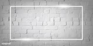Black And White Banner Cute Download Premium Vector Of Rectangle White Neon Frame On A White Brick In 2020 Youtube Banner Backgrounds White Brick Youtube Banners