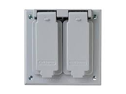 P S Ca126gry Gray Cast Weatherproof Toggle Switch Cover 2 Gang Toggle Decorator Newegg Com