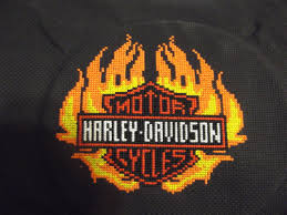 Are next race is soon. Harley Davidson The Cross Stitch Corner