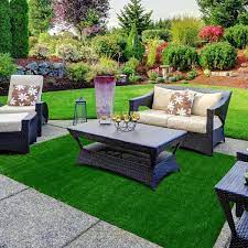 Patio grass is artificial grass designed for your patio. Trafficmaster 6 Ft X 8 Ft Green Artificial Grass Rug 536696 The Home Depot