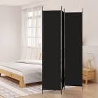 Black 3-panel room divider, interior partitions, bedroom partition, dressing room partition, temporary wall, kitchen diverter, for bedroom, children’s room, study, 59.1 x 86.6 fabric