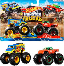 A truck can utilize up to 2.5 gallons of fuel in a single run. Amazon Com Hot Wheels Monster Trucks 1 64 Scale Die Cast Demolition Doubles 2 Pack Assortment For Kids Age 3 8 Years Old Collectible Toy Truck With Big Wheels For Crashing And Smashing Styles May