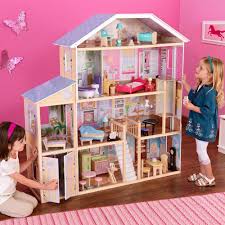 New Kidkraft Majestic Mansion Doll House Large Furniture Kids Play Fits Barbies Rumah Bermain Rumah Boneka Rumah Barbie