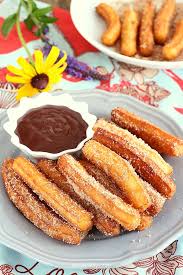 Homemade Churros With Chocolate Dip Sauce Recipe Mexican Dessert Homemade Churros Churros Recipe