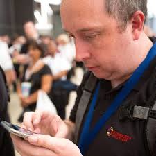 Team leader David Giles updates social media