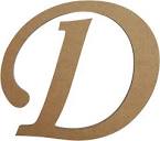 Amazon.com: 10" Wooden Letter D Unfinished, Monotype Font, Craft ...