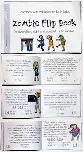 This Equations With Variables On Both Sides Zombie Flip Book Would Be Such A Fun 8th Grade Math Or Algebra A Middle School Math Teacher Teaching Math Equations
