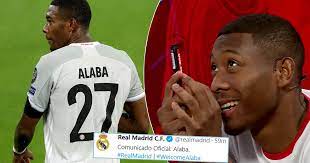 Real madrid c.f.подлинная учетная запись. Alaba Can T Have His Favourite Shirt Number Other Numbers Available To Madrid S New Boy