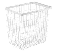 Slim laundry basket laundry hamper with lid laundry box laundry room storage laundry rooms kyoto washing bins linen baskets laundry give the classics accents of your modern room with white vinyl european oval laundry hamper. Yamazaki Rectangular Wire Laundry Basket Pottery Barn