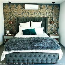 See more ideas about wall stencil patterns, stencil patterns, stencils wall. 25 Luxurious Bedroom Feature Wall Stencils Diy Painted Accent Walls Royal Design Studio Stencils