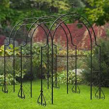 Steel pea & bean & sweet pea frame. Panacea Lattice Metal Garden Arch Tunnel Black 8 3 X 5 9 Garden Sheds Direct