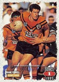 I really hope @buccigross is watching the pens v sens at the club #bucciovertimechallenge malkin or brassard. 1995 Dynamic Series 1 Rugby League Card No 8 Shane Powell Sydney Tigers 22195