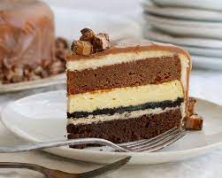 White Chocolate Cheesecake And Chocolate Milky Way Cake I Am Baker Cake Recipes Desserts Cheesecake Recipes