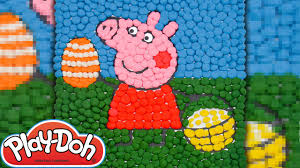 Egg mosaic coloring page from mosaic category. Play Doh Dippin Dots Peppa Pig Mosaic Peppa Pig Easter Egg Hunt Coloring Pages Learn Colors For Kids Youtube