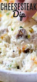 Cook the steak meat in a skillet, adding salt and pepper to taste. Hot Cheesy Philly Cheesesteak Dip Spend With Pennies