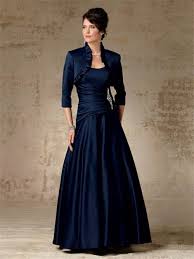 A Line Long Navy Blue Satin Mother Of The Bride Dress With Jacket Mother Of The Bride Dresses Long Mother Of Groom Dresses Mother Of The Bride Dresses