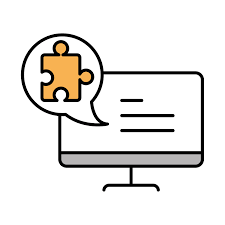 Online Education Computer Puzzle Learning Website And Mobile Training Courses Line And Fill Icon 2554477 Vector Art At Vecteezy