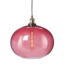 Castor 1 Light Magenta Colored Glass Pendant Lamp Hd88319 The Home Depot Glass Pendant Light Glass Pendant Lamp Pendant Lamp