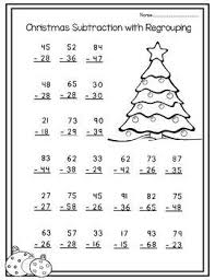 Free Christmas Subtraction With Regrouping With Christmas Tree To Color Christmas Subtraction Christmas Math Worksheets Math Subtraction