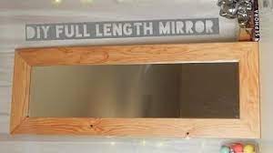 Best used near a closet or entryway, these statement pieces can be set against a wall, mounted or propped on a stand. Diy Framed Full Length Mirror Under 20 Youtube