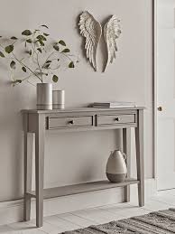 Explore Your Console Table Decor Options With More Inspiration At Insplosion Com Gray Console Table Hallway Table Decor Console Table Hallway