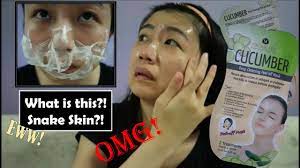 Mask Fail Peelporn Skinlite Cucumber Deep Cleansing Peel Off Mask Review Youtube