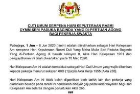 *jika kurang jelas boleh rujuk pdf ini. Job Malaysia Cuti Umum Sempena Hari Keputeraan Rasmi Facebook