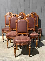 Exquiste high end walnut dining set victorian style extending marquetry inlay dining table. Set Of 6 Walnut Dining Chairs Dining Room Items By Category European Antiques Decorative