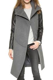 Kollari Deri Kaban Gri Kollari Deri Kase Kaban Gri Kaban Mont En Trend Kaban Ve Montlar 499 90 Tl Moda Mont Trenckot