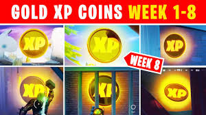 The golden coin will be at the bottom of the map, right on pantera's tail. All Gold Xp Coins Week 1 8 New Week 8 Xp Coin Location Youtube