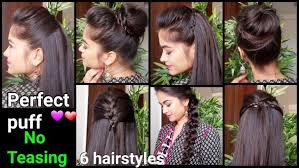 Moreover, the backcombing brush is great to comb back hair. 1 Min Perfect Puff Hairstyles For Medium To Long Hair Simple Craft Ideas