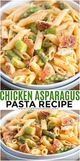 The creamy sauce is balanced by the lemon juice and zest, which cuts the fat and makes the dish feel a little lighter. Chicken Asparagus Pasta Courtney S Sweets