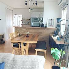 部屋全体 diy 植物 no green no life 足場板 などのインテリア実例 2016 04 04 20 16 35 roomclip ルームクリップ ふたり暮らし インテリア キッチンインテリアデザイン インテリア 実例