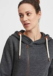 OXMO Vicky Zip Hood, Long Women's Sweat Jacket, Hooded Jacket, Hoodie with  Hood, Size: S, Colour: Dark Grey M (798288): Buy Online at Best Price in ...