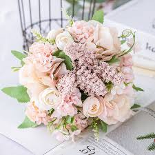 There are many choices you can get, including astilbes, maple leaves, dahlias, roses, baby artichokes, rice. Nordic Artificial Flower Rose Holding Wedding Bouquet Silk Flower For Home Party Table Decoration Fall Decorations Fake Flower Bimpneaga