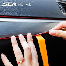 5m Car Interior Decoration Strips Auto Dashboard Mouldings Trim Vehicle Door Edge Decorative Strip Universal Car Interior Decor Interior Accessories Car Colors