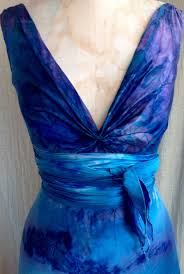 Deep Ocean Blue Silk Boho Bridal Tie Dye Wedding Gowns Island Etsy Island Wedding Dresses Modest Wedding Dresses Country Wedding Dresses
