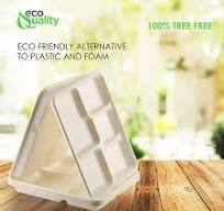 [800 Pack] 5-Compartment Sugarcane Fiber Disposable Tray - 100% Compostable  American Tray, Serving Tray, Cafeteria Tray, Biodegradable, Eco Friendly,  ...