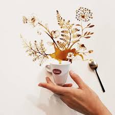 Coffee And Tea Turned Into Beautiful Art By Giulia Bernardelli Coffee Art Painting Coffee Artwork Coffee Art