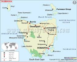Map Of Tasmania Australia Tasmania Map Australia Capital