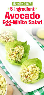5 Ingredient Avocado Egg White Salad Recipe Recipe Hungry Girl Recipes Healthy Recipes Egg White Recipes
