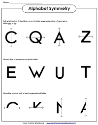 Symmetry Worksheets